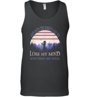 And into the forest I go to lose my mind and find my soul Tee Graphic Men Cotton Tank Top