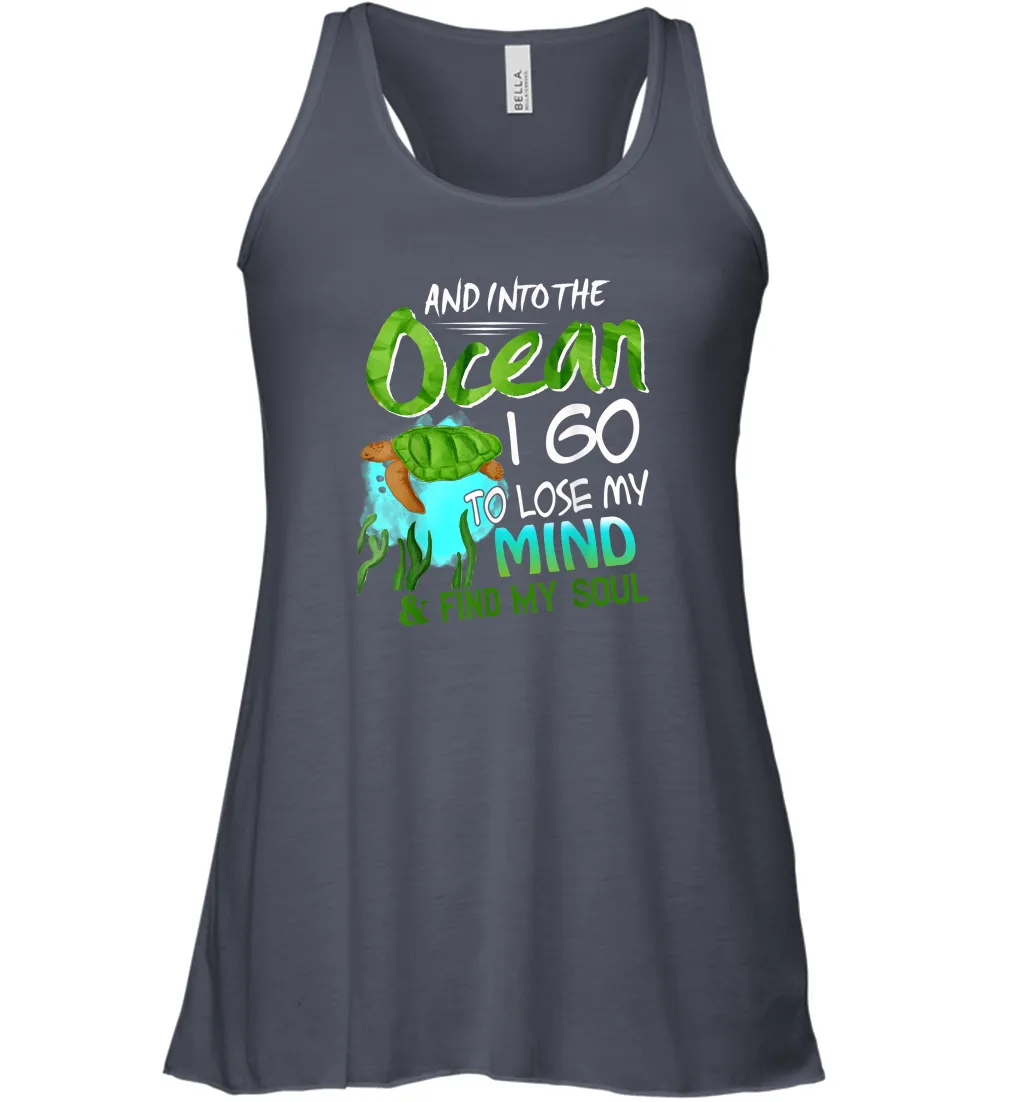 And into the ocean i go to lose my mind and find my soul Premium Tee Women Racerback Tank