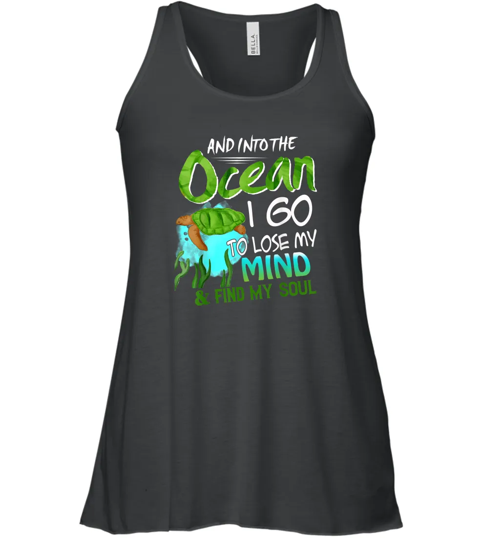 And into the ocean i go to lose my mind and find my soul Premium Tee Women Racerback Tank