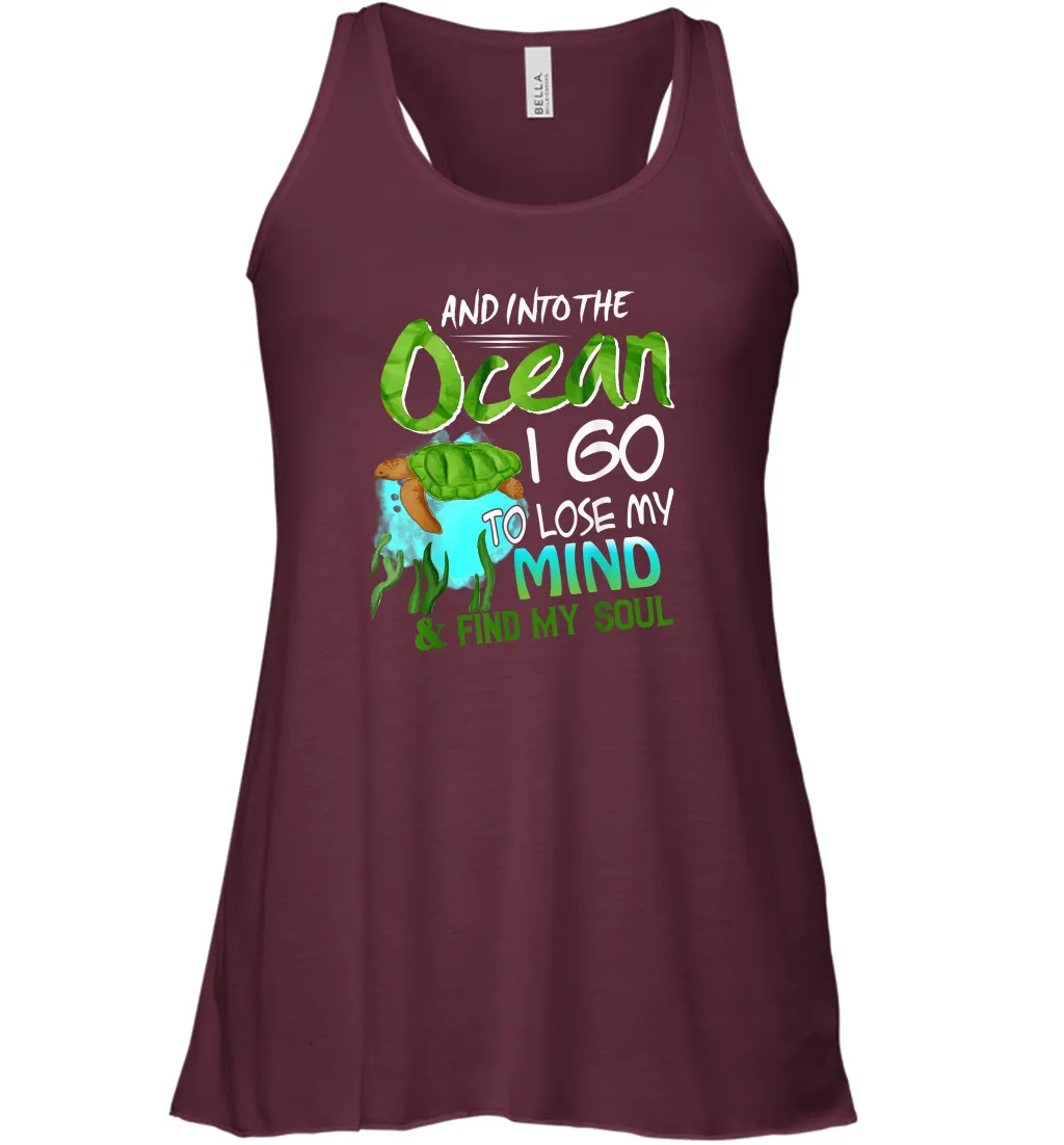 And into the ocean i go to lose my mind and find my soul Premium Tee Women Racerback Tank