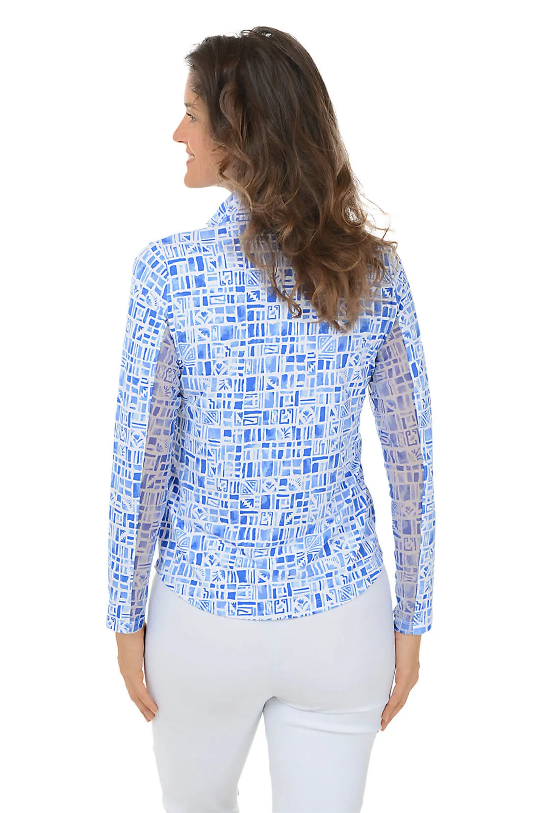 Blue Yara Timeout UPF50  Sun Shirt