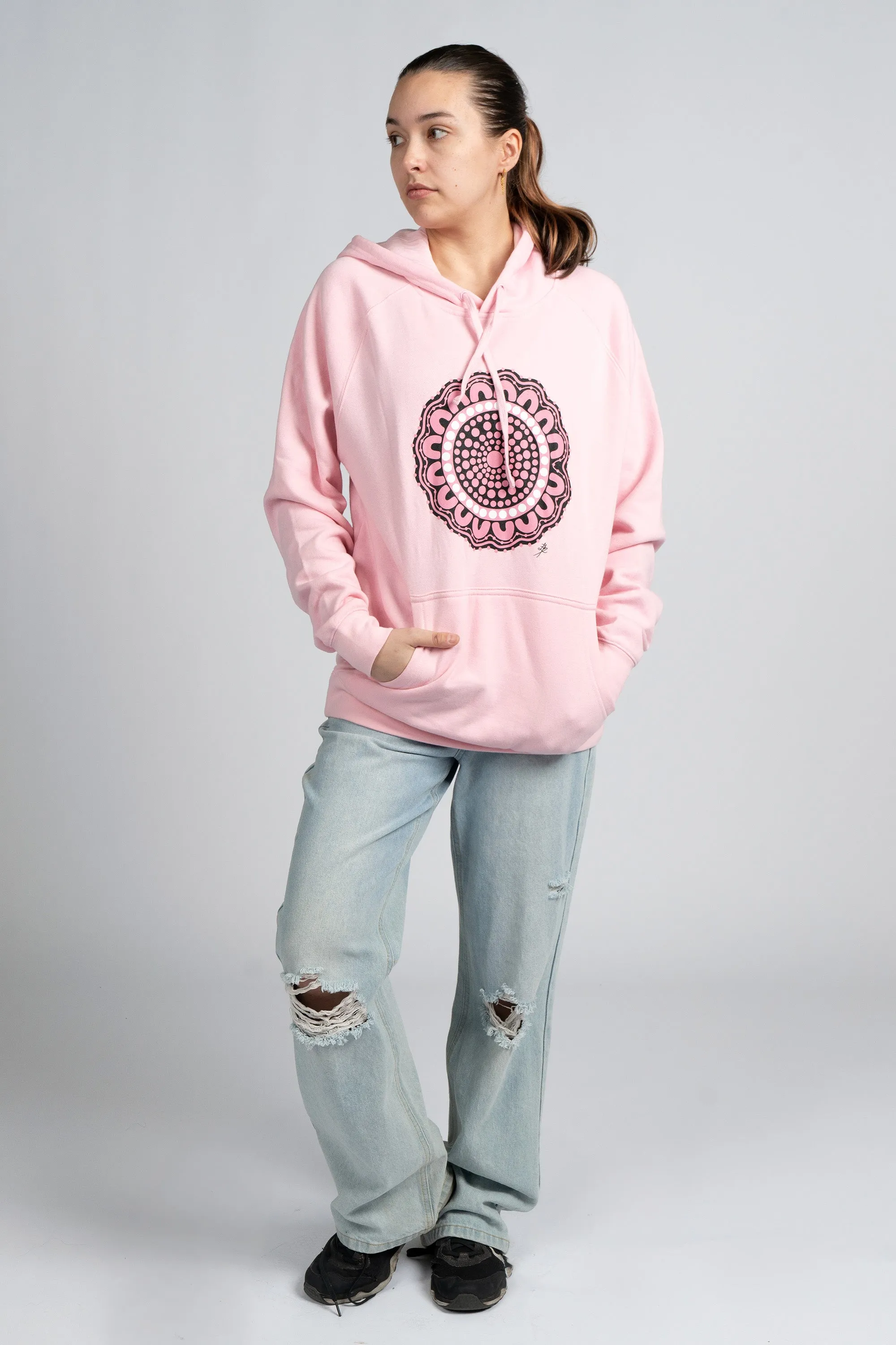 Boobie Sista Pink Premium Cotton Blend Unisex Hoodie