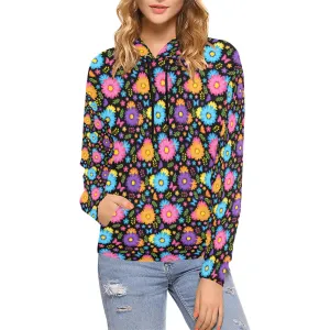 Colorful Spring Flowers Hoodie for Women