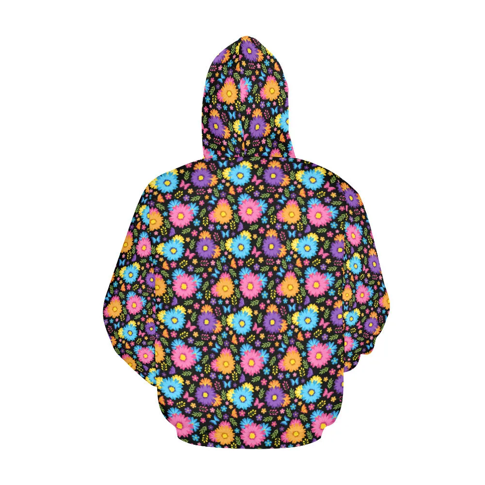 Colorful Spring Flowers Hoodie for Women