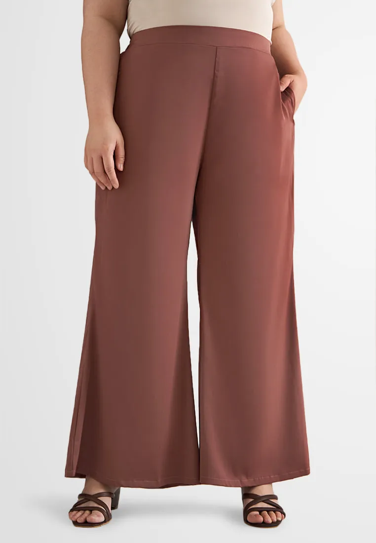 Dana DEMURE Satin Loose Bell Pants