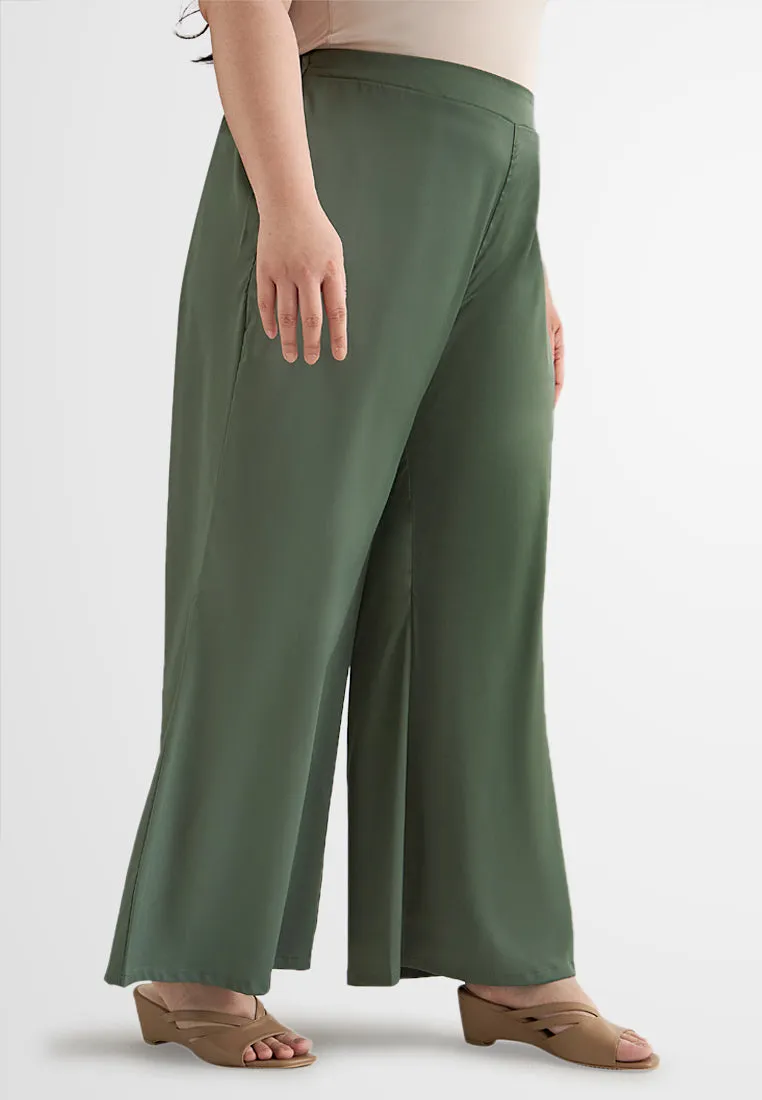 Dana DEMURE Satin Loose Bell Pants