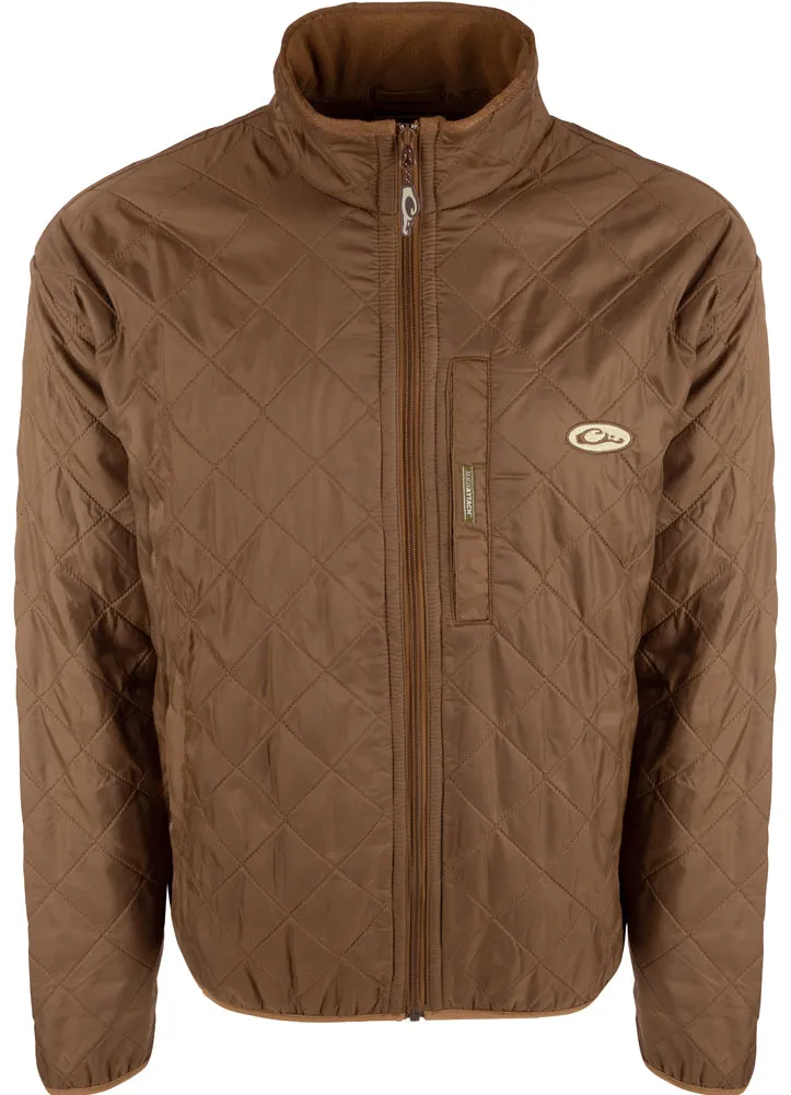 Delta Quilted Fleece Lined Jacket in Tobacco by Drake