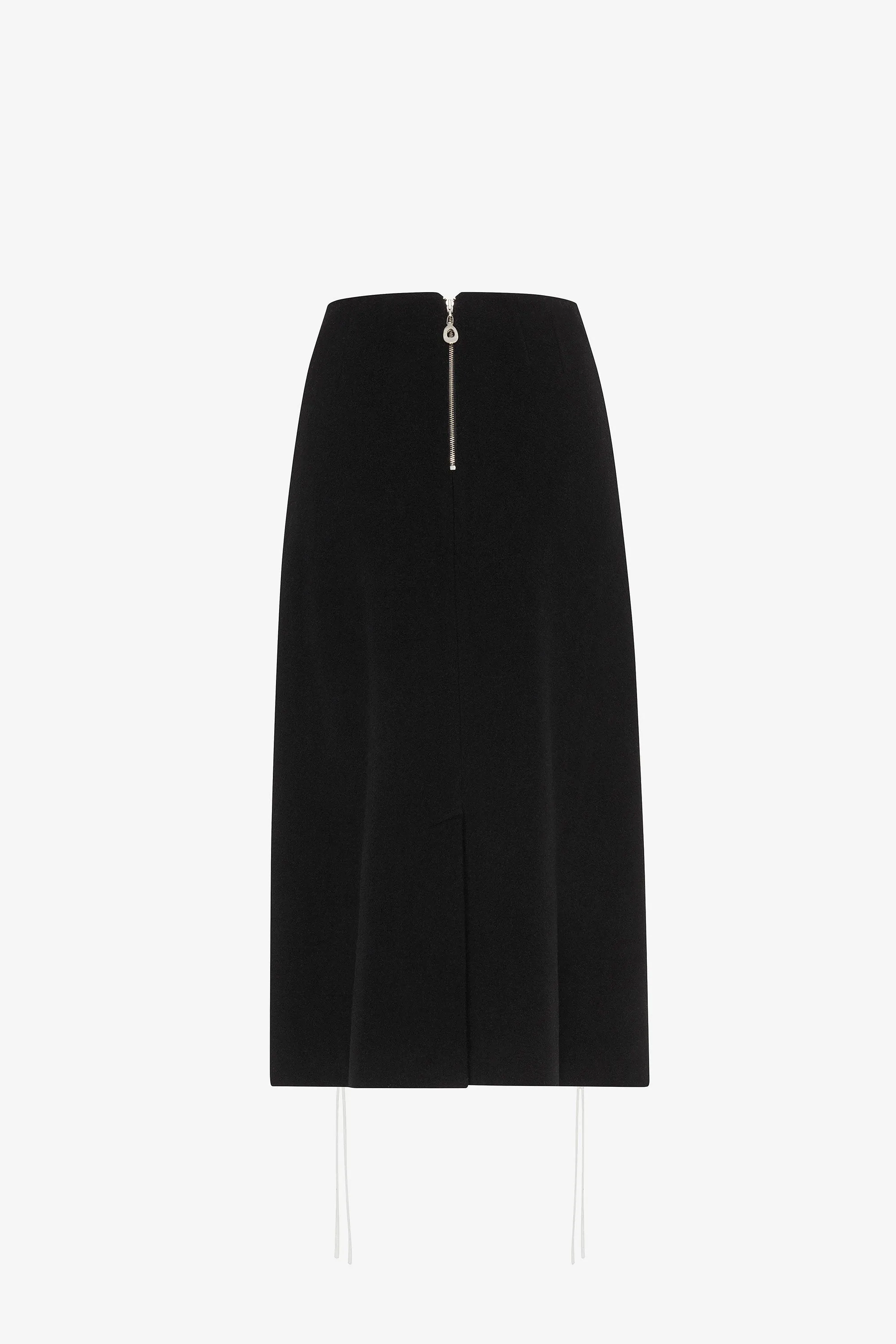 FELT A-LINE ALLOVER PATCH SKIRT