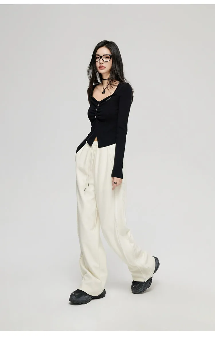 Frayed Wide Leg Pants