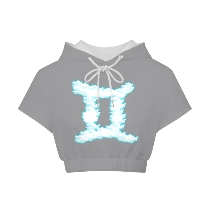 Gemini Hem Crop Hooded Top