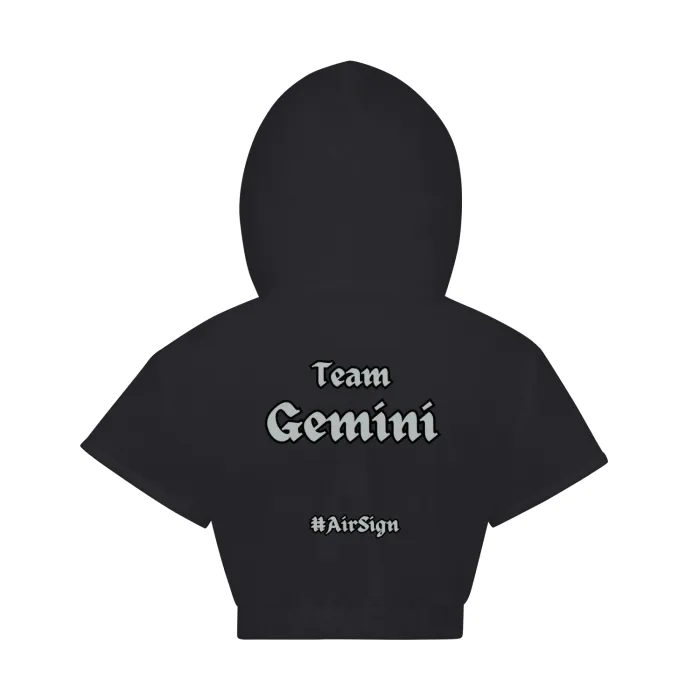 Gemini Hem Crop Hooded Top