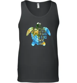 I Go To Lose My Mind Find My Soul Ocean Turtle Lovers Gift Men Cotton Tank Top