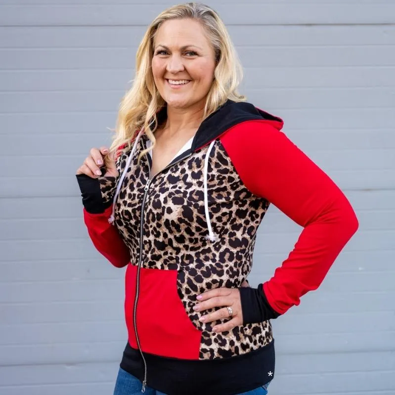 Leopard Love Full Zip hoodie