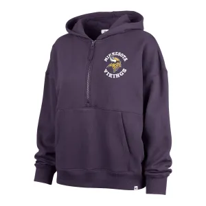 Minnesota Vikings Women's '47 Brand Purple Fade Away Half Zip Hoodie