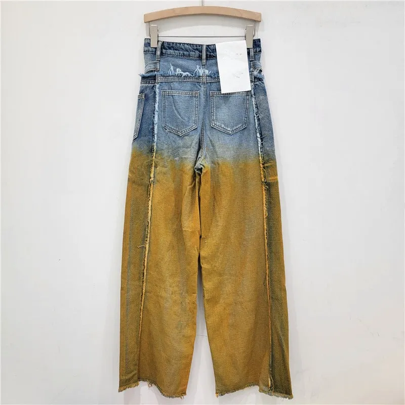 Pre Order:  Vintage High Waisted Loose Fit Straight Wide Leg Pants