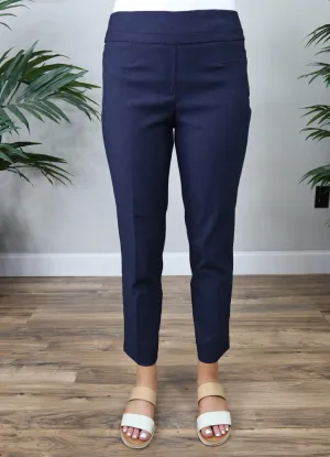 Pull On Ankle Pant in Indigo by Renuar