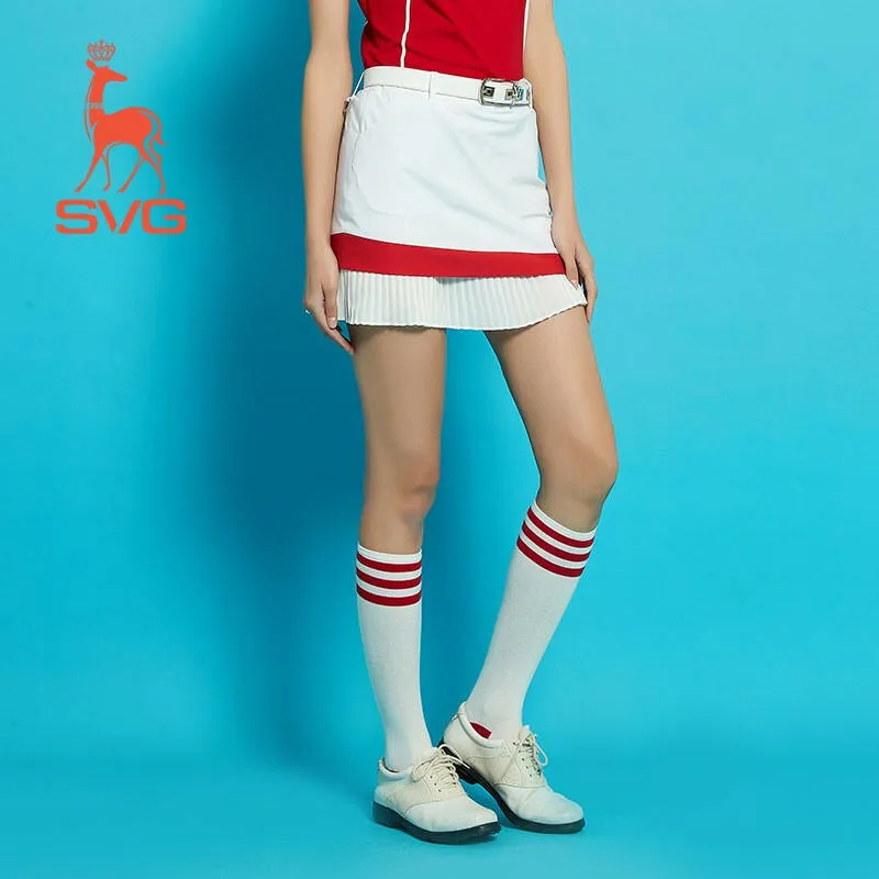 SVG Golf Contrast Pleated Golf Skirt