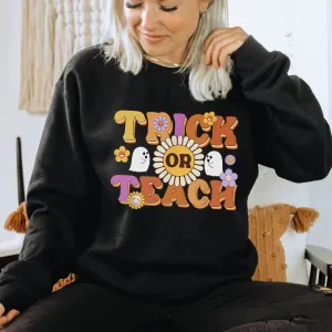 Trick or Teach | Halloween Teacher Crewneck Sweatshirt