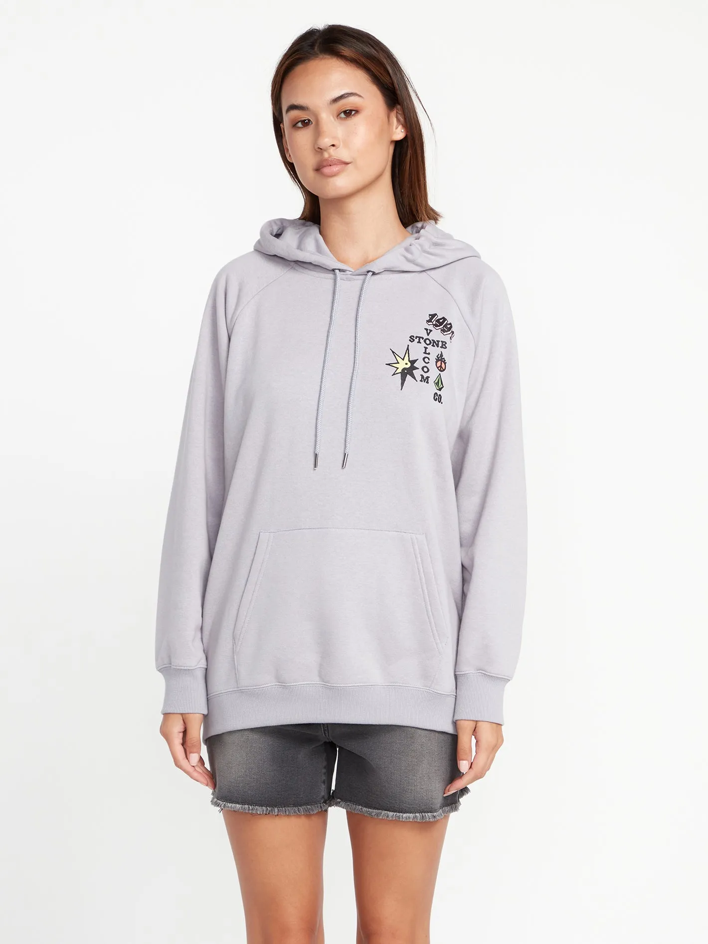 Truly Stoked Boyfriend Pullover Sweatshirt - Moonbeam