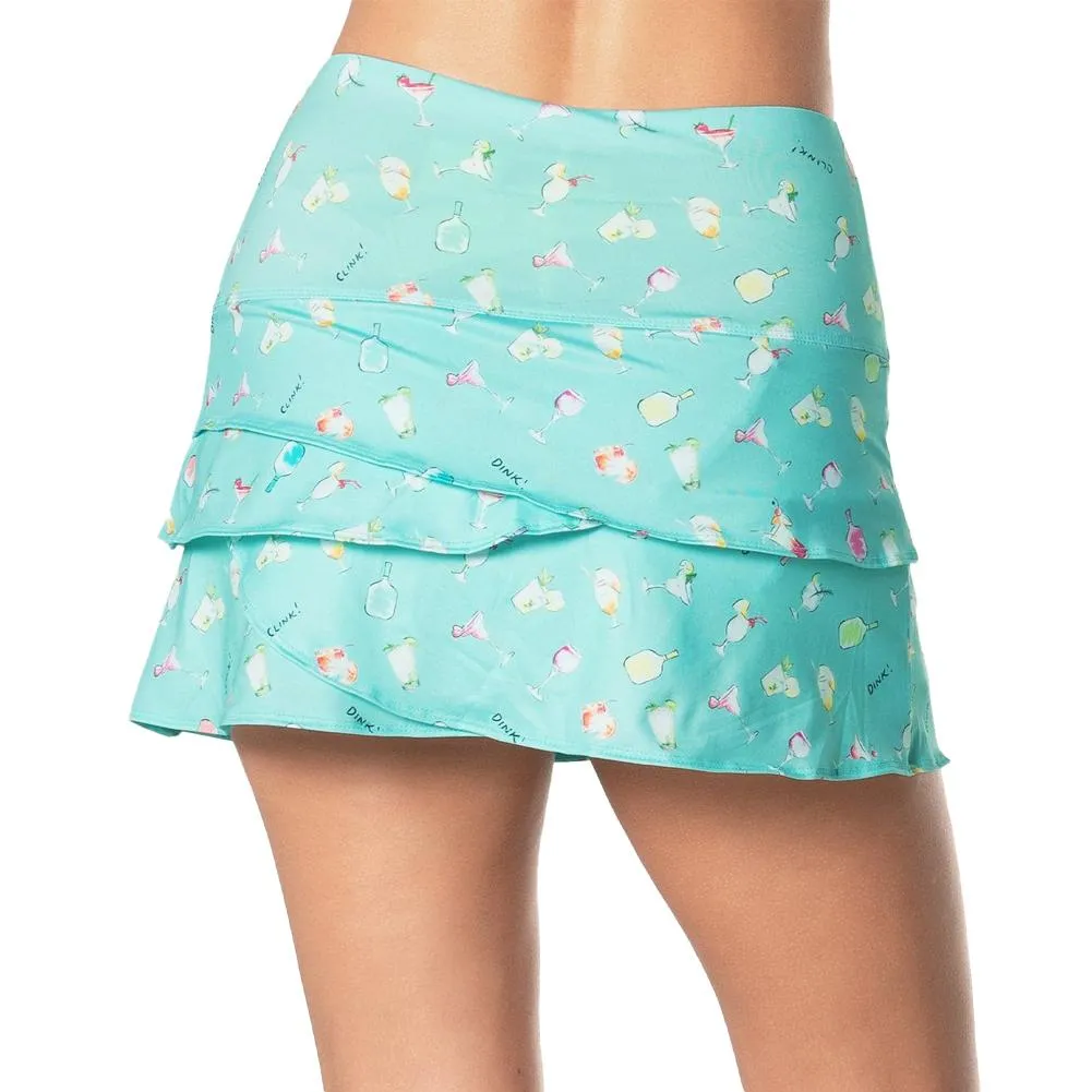 Women's Dink N' Drink Scallop Tennis Skort Multicolor