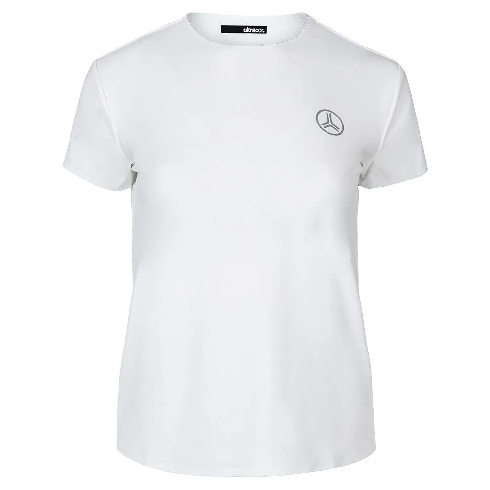 Women's Match Short Sleeve Bonded Tennis Top and Headband White